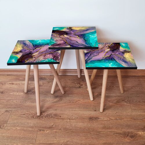 Hanah home Set 3 stočića 3Shp282 Multicolor Cene