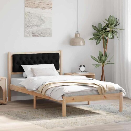  konstrukcija postelje z vzglavjem črna 100 x 200 cm blago, (5000084596) Cene