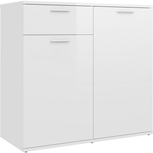 Maison Chic Komoda - Predalnik visok sijaj bela 80x36x75 cm iverna plošča, (21721001) Cene