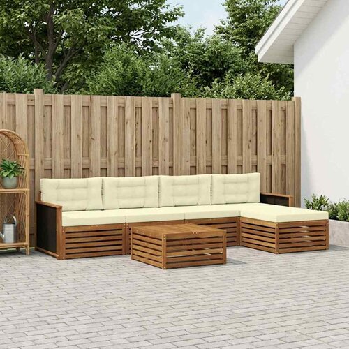  Set vanjskih sofa 6 pcs Prirodna i krem 79 x 79 x 37 cm Cene