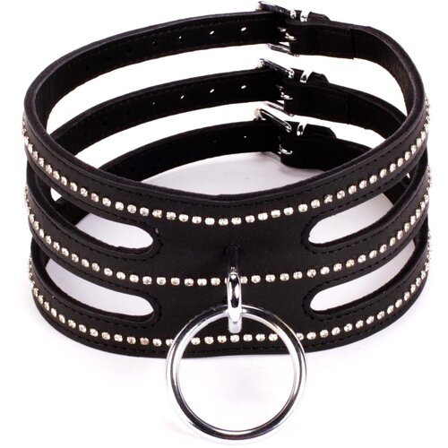 DEVIL STICKS Designer Traingo Collar Calf Softy Leather Black Slike