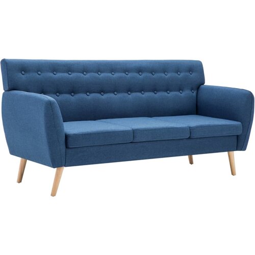 Maison Chic kavč - Sofa - Kanape trosed z oblogo iz blaga 172x70x82 cm modre barve, (21727976) Cene