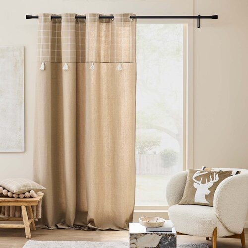 Douceur d int&amp;eacute;rieur Rjava zavesa iz me&amp;scaron;anice bombaža 140x240 cm Everest &amp;ndash; Slike