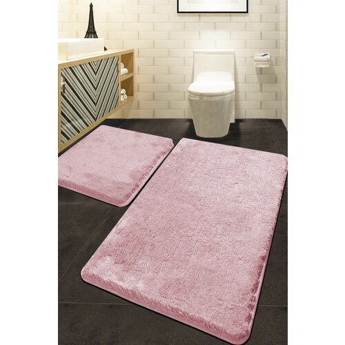 havai - pink pink acrylic bathmat set (2 pieces) Slike
