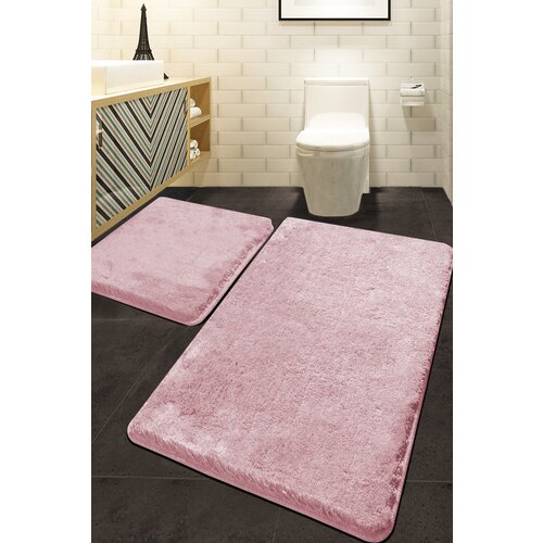  Havai - pink pink acrylic bathmat set (2 pieces) Cene