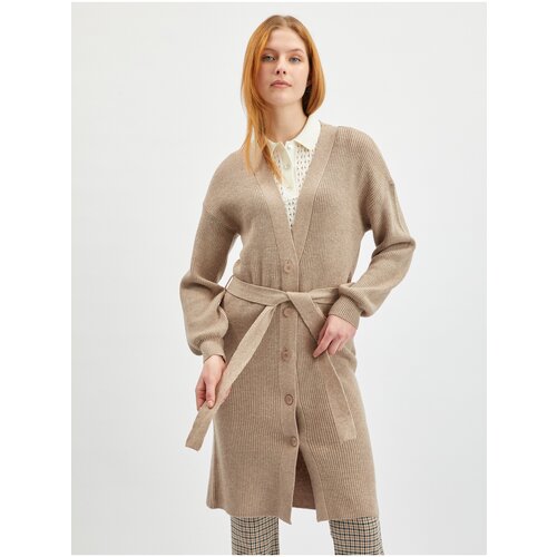 Orsay Beige Ladies Long Cardigan - Women Slike