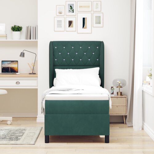 Box Spring Krevet s Madracem Tamno Zelena 80x200 cm Bar&amp;scaron;un Slike