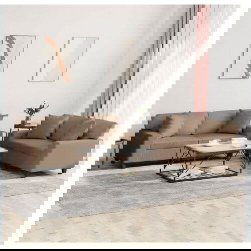 VidaXL 2-dijelni set sofa s jastucima boja cappuccina od umjetne kože Slike