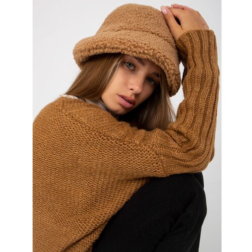Fashion Hunters OCH BELLA oversize camel sweater with braids Slike