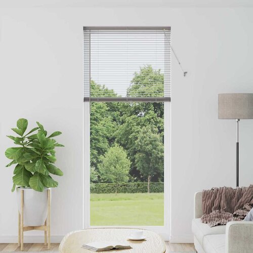 vidaXL Okenska roleta z zavesami Drugo Srebrna 80 x 130 cm Aluminij Cene