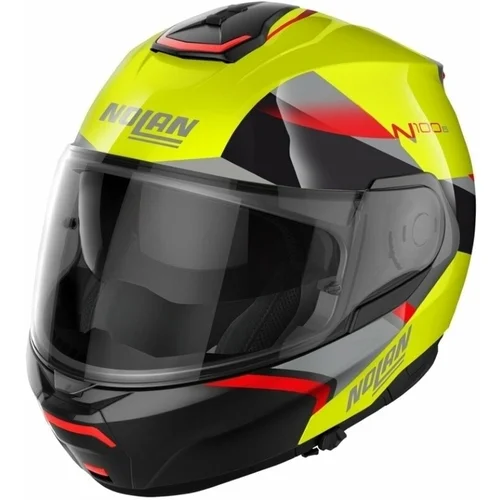 Nolan N100-6 Paloma N-Com Led Yellow Red/Silver/Black XL Kaciga