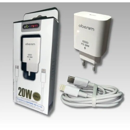 Kućni punjač fast Obenim OBA-10DP 20W sa Lightning kablom Cene