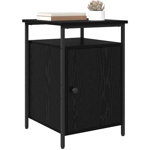 VidaXL Noćni ormar Crni hrast 40 x 42 x 60cm Konstruirano drvo Slike