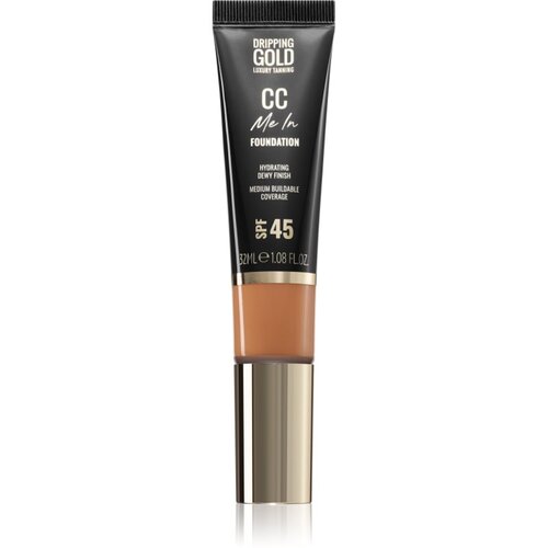 Dripping Gold CC Me In lahki tekoči puder SPF 45 odtenek Chestnut 8.5 32 ml Cene