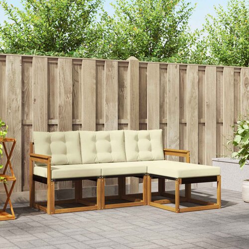  Set vanjskih sofa 4 kom. Prirodna i krem Cene