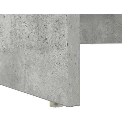 VidaXL Miza z shranjevanjem Betonsko siva 120.5x44x88.5 cm Inženirski les Slike