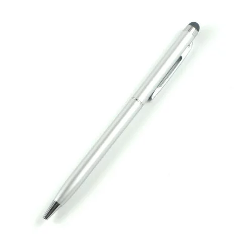 Kemični svinčnik s pisalom za zaslone na dotik - Stylus Touch Pen - srebrni