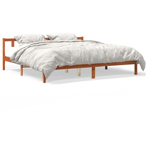 VidaXL Okvir kreveta vo&amp;scaron;tano smeđi 180 x 200 cm od masivne borovine Slike