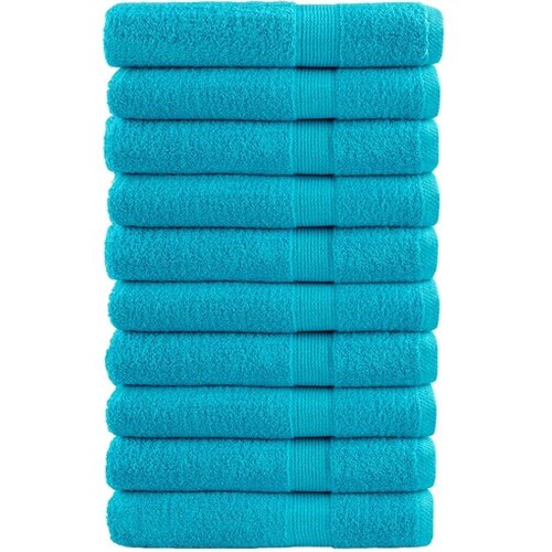 VidaXL Premium brisače 10 kos turkizna 80x200 cm 600 gsm 100 % bombaž Slike