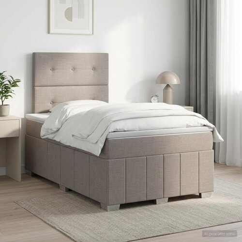  Boxspring krevet s madracem Sivosmeđa 120 x 190 cm Tkanina Cene