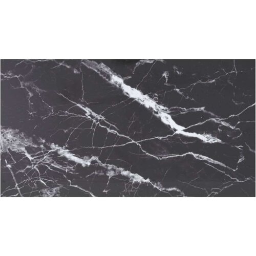 Stolna ploča crna 120 x 65 cm 8 mm staklena s mramornim uzorkom Cijene