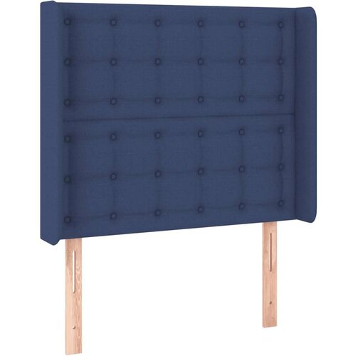  Uzglavlje plavo 83 x 16 x 118/128 cm od tkanine Slike