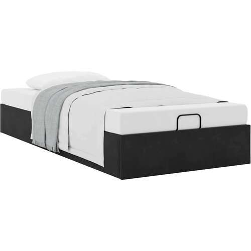 VidaXL otomanski okvir kreveta bez madraca crni 80x200 cm bar&amp;scaron;unasti Slike