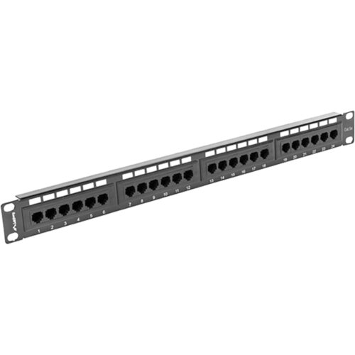Lanberg patch panel 24 port 1U Cat.5e UTP Black PPU5-1024-B Slike