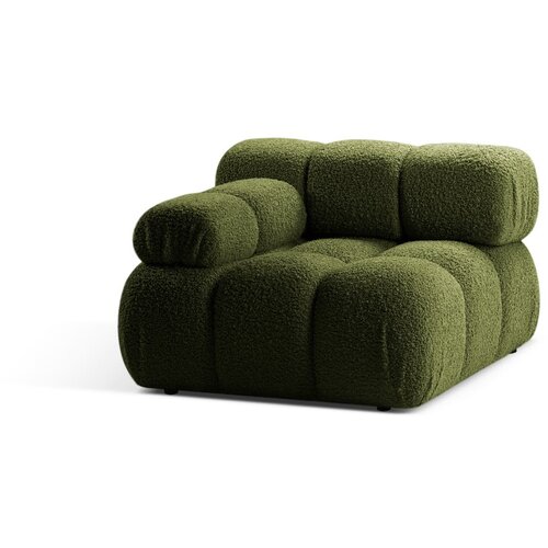 Micadoni Zelen modul za sedežno garnituro iz tkanine boucl&amp;eacute; (levi kot) Bellis &amp;ndash; Home Slike