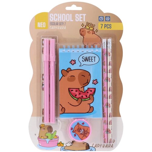 Sazio Neo Escolar Sety 7, &amp;scaron;kolski set, Capybara, 7K Slike
