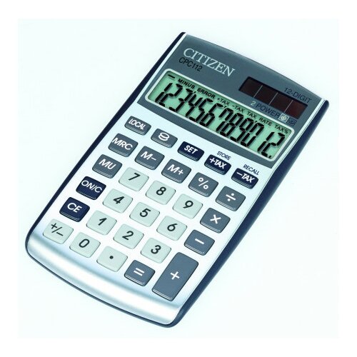 Stoni kalkulator CPC-112 C-series, 12 cifara Citizen srebrna ( 05DGCCPC112S ) Slike