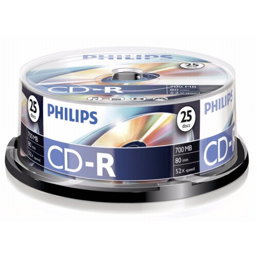 Philips 1x25 CD-R 80Min 700MB 52x SP Slike