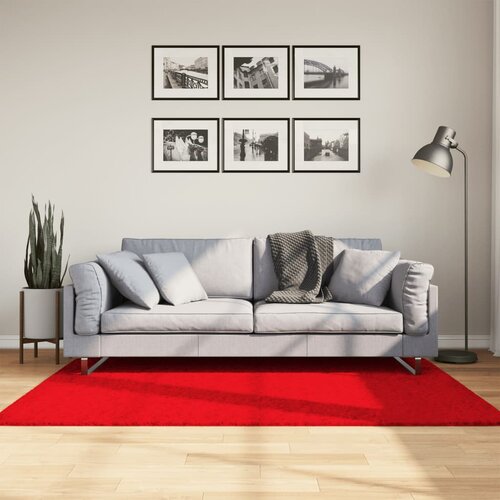 VidaXL Tepih OVIEDO kratkih vlakana crveni 120 x 170 cm Slike