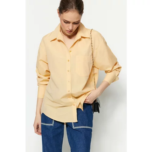 Trendyol Shirt - Beige - Oversize