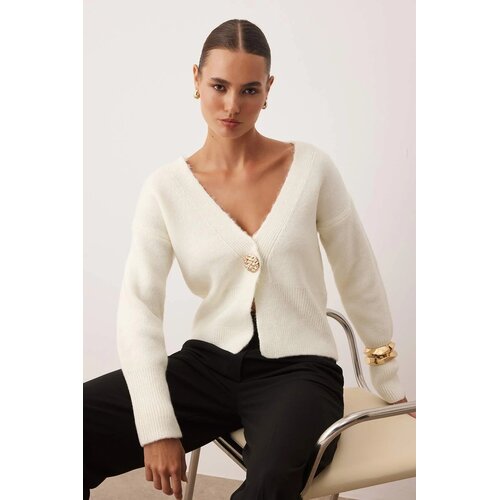 TRENDYOLMILLA ženski kardigan Twoaw26Hi00212, beli Cene