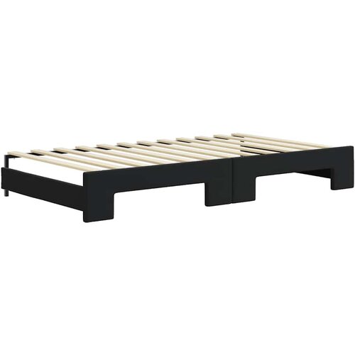  Dnevni krevet na razvlačenje s madracima crni 100x200 cm bar&amp;scaron;un Slike