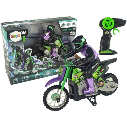  Motor na daljinsko upravljanje Crossbike 1:18 2.4G 15 km/h - ljubičasto/zeleni Cijene