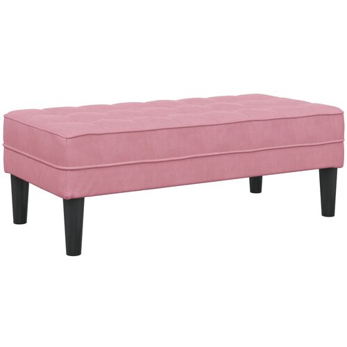 vidaXL Klupa Ružičasta 113x57x39 cm Baršun Cijene
