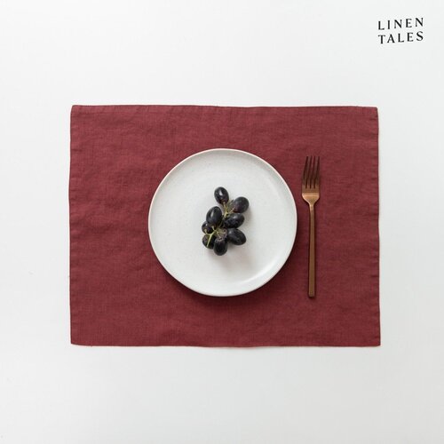 Linen Tales Lanen pogrinjek 35x45 cm Marsala &amp;ndash; Slike