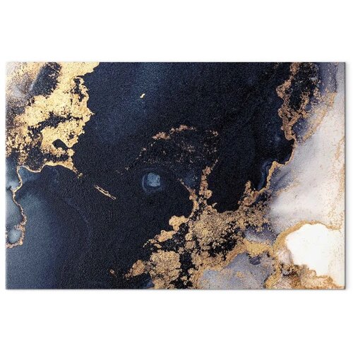  Slika - Marble and navy blue – abstract textured pattern inspired by the starry sky 60x40 Akustična Cene