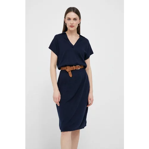 Gant Lanena haljina boja: tamno plava, midi, uske