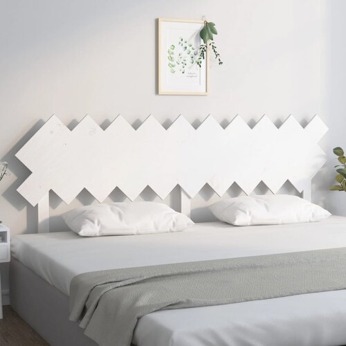  Uzglavlje za krevet Bijela 196x3x80,5 cm od masivne borovine Cijene