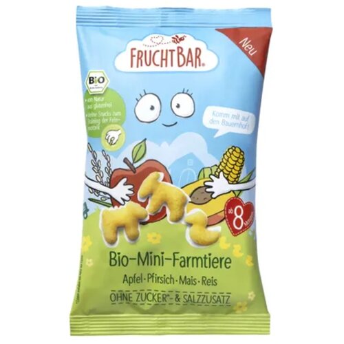 FRUCHTBAR Bio mini domače živali - jabolko, breskev, koruza in riž - 20 g Cene