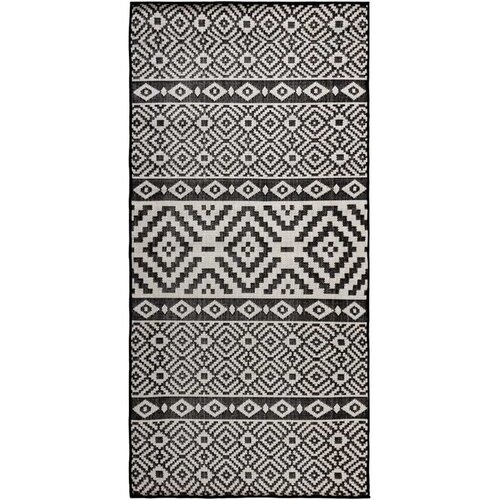  tepih ravnog tkanja 80 x 150 cm crne pruge Cene