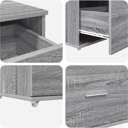 vidaXL Stol Sivi hrast sonoma 131.5 x 50 x 106.5 cm Konstruirano drvo Cijene