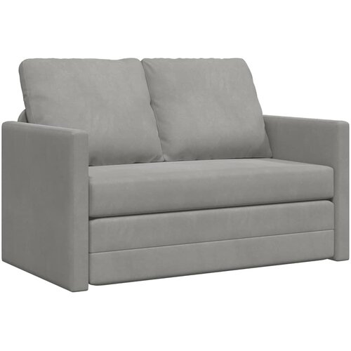  Podni kauč na razvlačenje 2-u-1 svjetlosivi 122x204x55cm bar&amp;scaron;un Slike