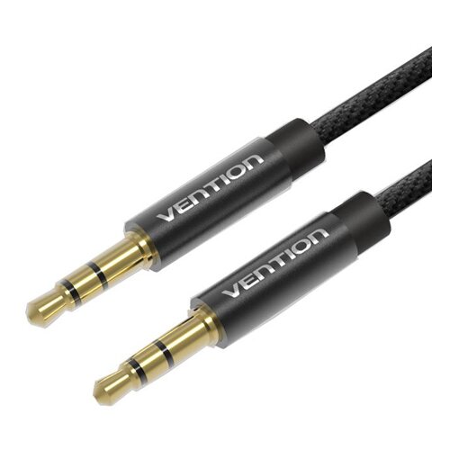 Vention Fabric Braided 3.5mm Male to Male Audio Cable 1,5m, Black Slike