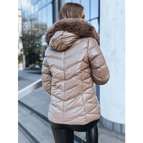DStreet Women's winter jacket MIRIAL dark beige