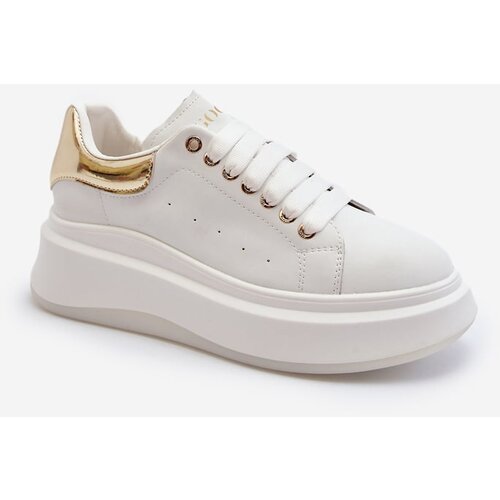 Kesi Women's leather sneakers GOE White Cene