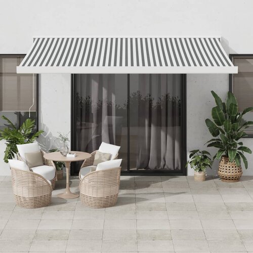 VidaXL Tenda na uvlačenje antracit-bijela 4 5x3 m tkanina i aluminij Slike